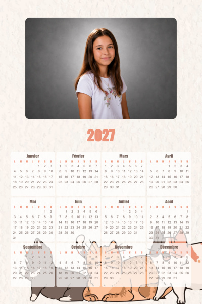 Calendrier 2027 V - Chat