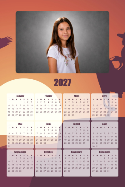 Calendrier 2027 V - Cowboy