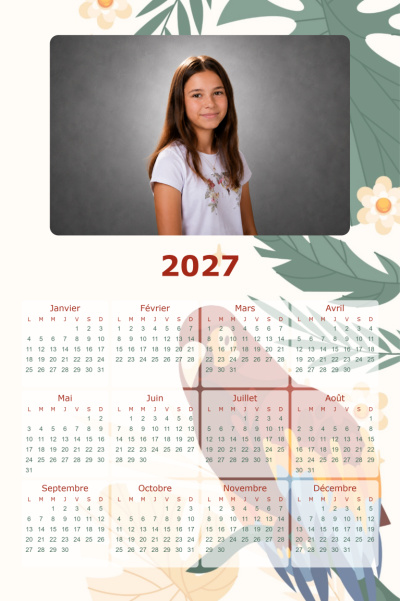 Calendrier 2027 V - Jungle