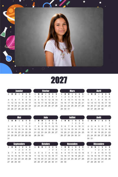 Calendrier 2027 V - Espace