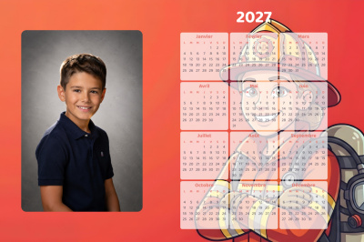 Calendrier 2027 H - Pompier fille
