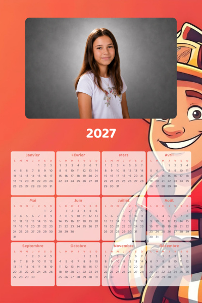 Calendrier 2027 V - Pompier gars