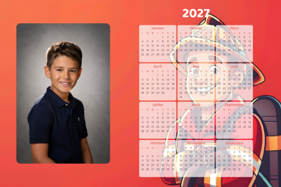 Calendrier 2027 H - Pompier gars