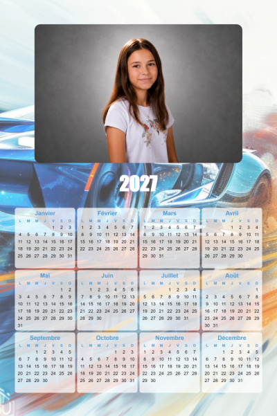 Calendrier 2027 V - Voiture