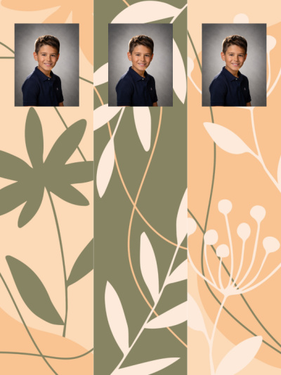 Planche 3 marque-pages - Feuillage