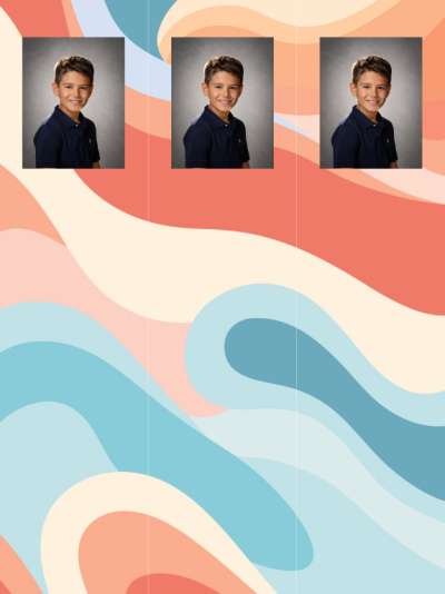 Planche 3 marque-pages - Vagues multicolores