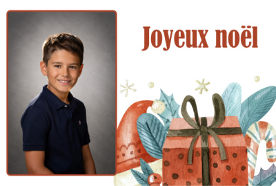 Carte de vœux - Cadeau de Noël (photo portrait)