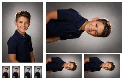 Planche 20x30 - 1 photo 10x15, 1 photo 19x13, 2 photos 9x6, 4 photos 2x3 (2 n&b)