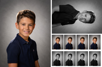 Planche 20x30 - 1 photo 15x20, 1 photo 15x10, 8 photos 3,5x4,5 (5 n&b)